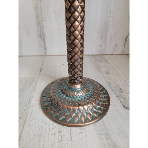 Metal palm tree candle stick holder vintage home decor beach unique - Picture 2 of 5